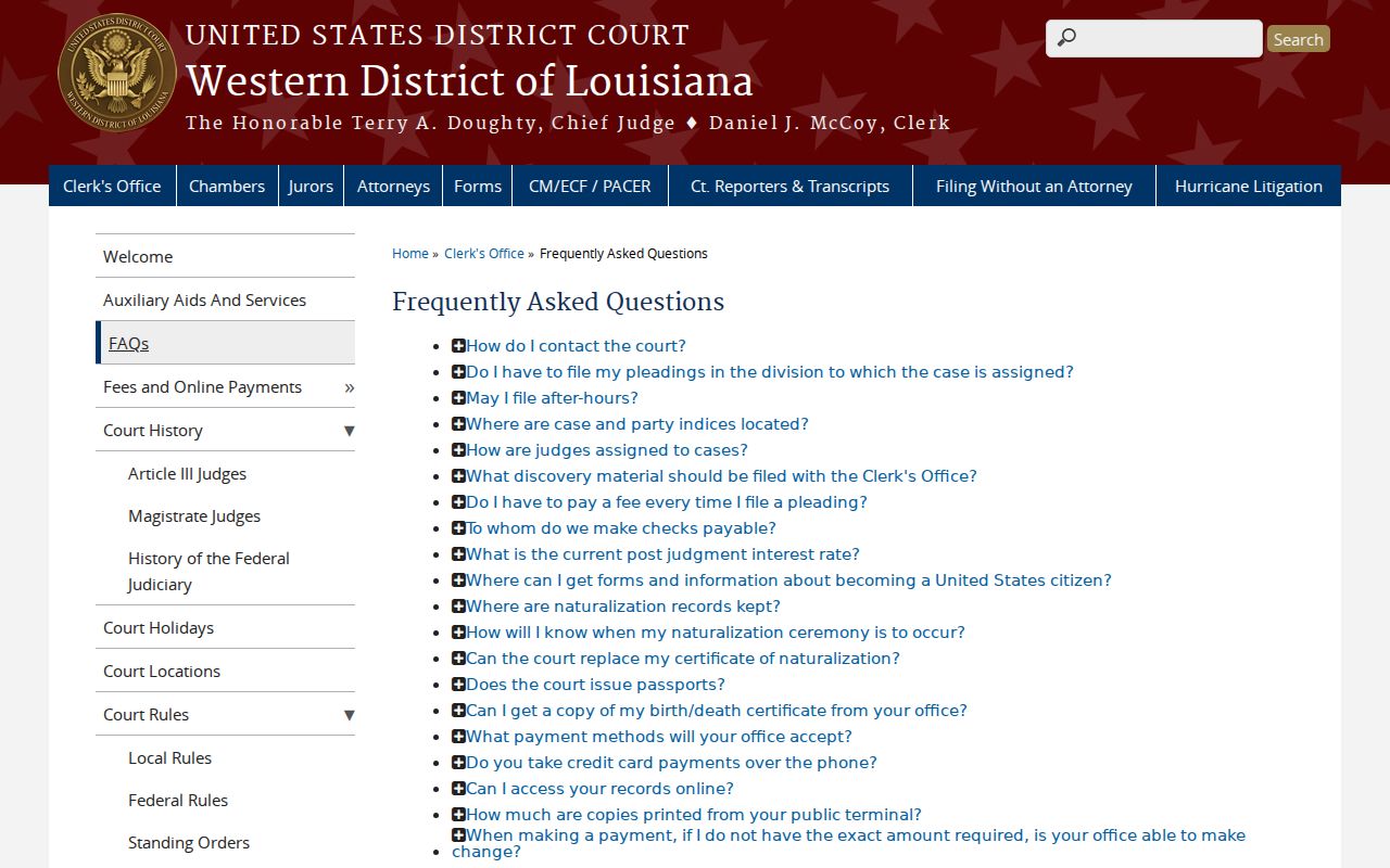 Elizabeth court records federal docket access distinction