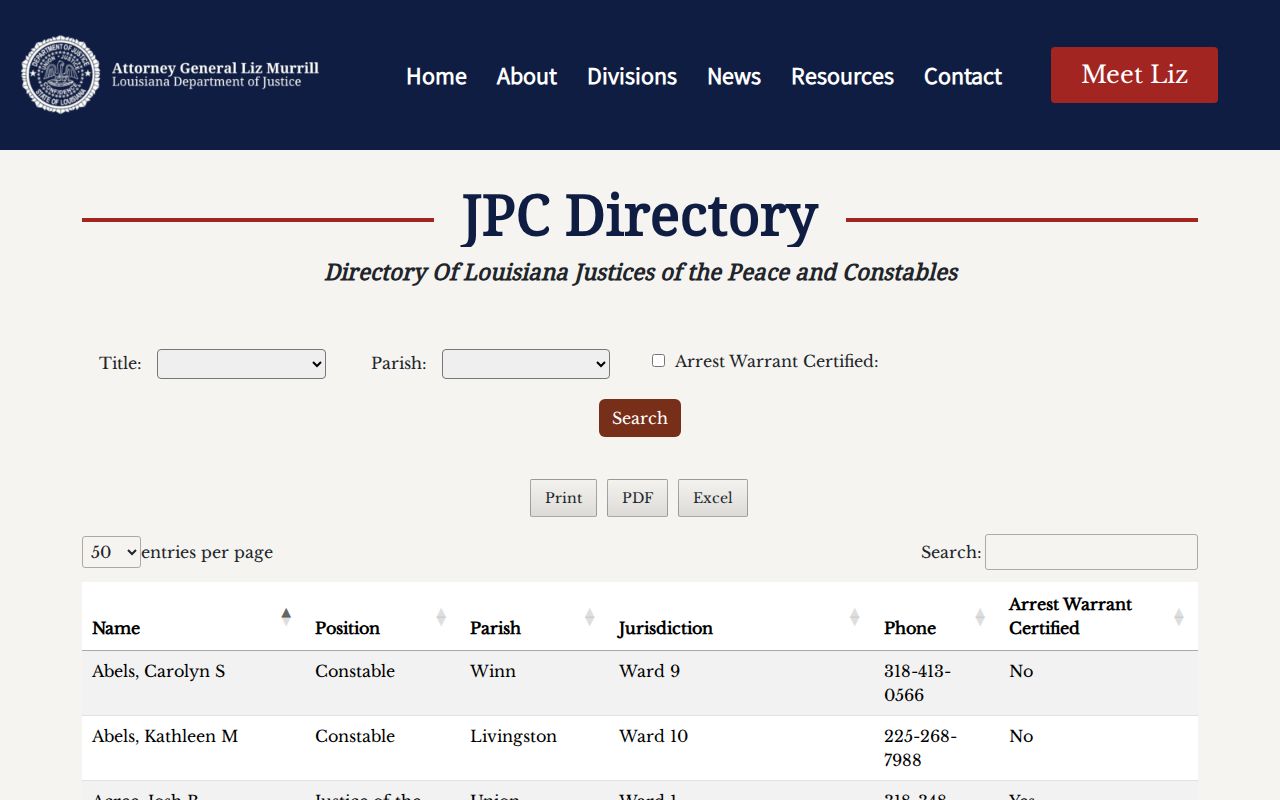 Kinder court records Justice Court Directory